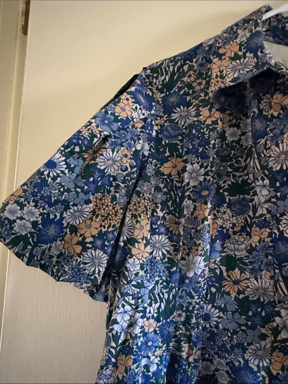 Tuckernuck Floral Button-Down Shirt in Blue and Peach - Picture 2 of 5